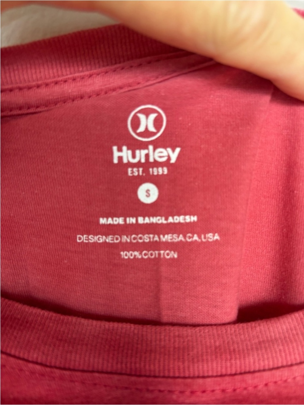 Hurley Long-Sleeve Graphic Tees in Coral and Baby Blue - Picture 6 of 7